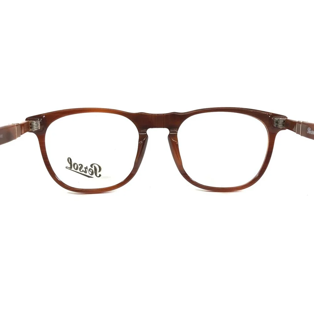 Persol Eyeglasses Frames 2996-V 957 Brown Square Full Rim 52-19-140